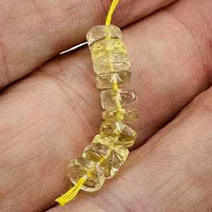 Citrine from Brazil Faceted Rondelle Beads | 6x2mm | Yellow | 10 Beads |