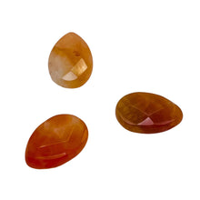 Load image into Gallery viewer, 3 Sweet 15x10x5mm Mandarin Botswana Agate Briolette Beads 007254
