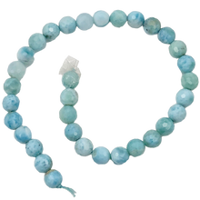 Load image into Gallery viewer, Sky-Blue Larimar Faceted Round Beads | 6mm | Blue | 34 Bead(s)
