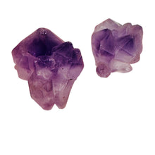 Load image into Gallery viewer, Amethyst Natural Crystals Parcel | 26x19x19 and 26x17x17mm | Purple | 2 Beads |
