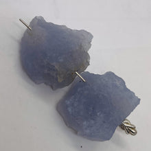Load image into Gallery viewer, Blue Chalcedony 22g Druzy Nugget Beads| 26x24x18 to 25x22x22mm | Blue | 2 Beads|
