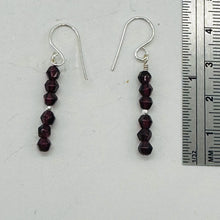 Load image into Gallery viewer, Sparkling Red Garnet &amp; 925 Sterling Silver Dangle Earrings | 1 1/2"Long |
