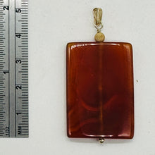 Load image into Gallery viewer, Carnelian Rectangle Cut Pendant | 2&quot; Long | 37x24mm (Carnelian) | Orange |
