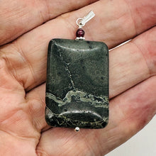 Load image into Gallery viewer, Tsunami Stone and Garnet14K Gold Filled Pendant | 35x25x7.5mm | Green, Red |
