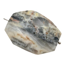 Load image into Gallery viewer, Crazy Lace Agate Scenic Carved Pendant Bead | 40x30x8mm | Gray White Orange |
