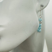Load image into Gallery viewer, Natural Hemimorphite Sterling Silver Earrings | 1 1/2" Long | Blue | 1 Pair |
