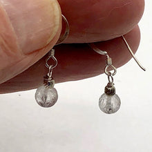 Load image into Gallery viewer, Crystal Carved Lotus Sterling Silver Drop Earrings| 1" Long | Clear | 1 Earrings
