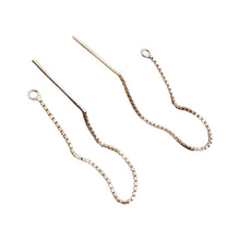 Load image into Gallery viewer, Ear Threader Sterling Silver Dangle Earrings | 2" Long | Silver | 1 Pair |
