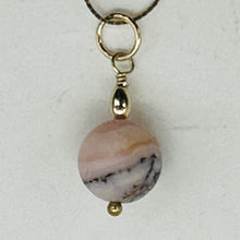 Load image into Gallery viewer, Pink Peruvian Opal Matte Finish Drop Bead Pendant | Pink | 1&quot; Long |
