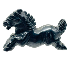 Hand-Carved Racing Pony Horse | 1 Figurine | | 1 1/4" Tall | Grey