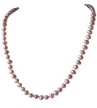 Load image into Gallery viewer, Peach Flambe Freshwater Pearl Sterling Silver 21 inch Necklace 9807
