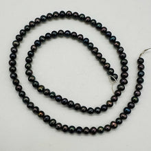 Load image into Gallery viewer, Fab 5mm Near Round Black Peacock FW Pearl Strand 109451
