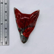 Load image into Gallery viewer, Red Jasper Carving Wolf Head Pendant Bead | 40x30x10mm | Red | 1 Bead |
