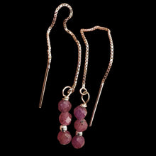 Load image into Gallery viewer, Glam Natural Sapphire &amp; Silver Earrings 306618D

