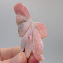 Load image into Gallery viewer, Peruvian Opal 122ct Carved Flower Pendant Bead| 40x97x7mm |Pink| 1 Pendant Bead|
