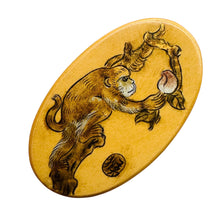 Load image into Gallery viewer, Chinese Year of the Monkey Pendant Bead | 2" Long | Tan, Brown
