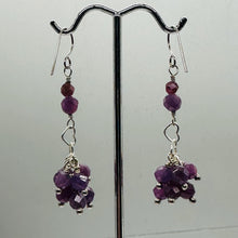 Load image into Gallery viewer, Love Purple Sapphire &amp; Silver Heart Earrings 306622
