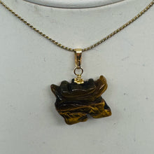 Load image into Gallery viewer, Powerful Tiger's Eye Winged Dragon 14K Yellow Gold Filled Pendant | Bronze |
