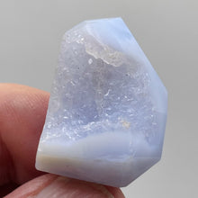 Load image into Gallery viewer, Chalcedony Druzy 56ct Designer Cut Pendant Bead| 28x20x13mm|Blue |1 Pendant Bead
