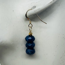 Load image into Gallery viewer, Designer Blue Sodalite 14K Gold Filled Dangle Earrings 1 1/4 Inch Drop
