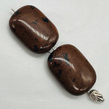 Load image into Gallery viewer, 2 Mahogany Obsidian Pendant Beads
