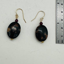 Load image into Gallery viewer, Natural Poppy Ocean Jasper 14K Gold Filled Earrings | Pink, Black | 1 1/2&quot; Long|
