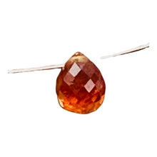 Load image into Gallery viewer, Sapphire, Faceted Padparadscha .41ct Briolette Pendant Bead | 5x3mm| Orange| 1 |

