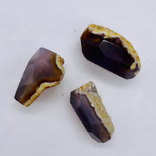 Load image into Gallery viewer, Chrysocolla Agate Faceted Free Form 3 Beads| 38x19 to 33x16mm | Lavender Clear |

