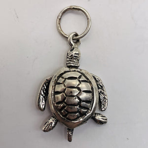 Turtle Sterling Silver Sea Dweller Pendant | 1 1/4" Long | Silver | 1 Pendant |