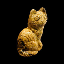 Load image into Gallery viewer, Hand Carved Stone Abyssinian Sitting Cat Collectible | 41x25x17mm | Red, Orange
