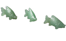 Load image into Gallery viewer, Swimmin&#39; 2 Carved Aventurine Fish Koi Carp Beads | 23x11x8mm | Green
