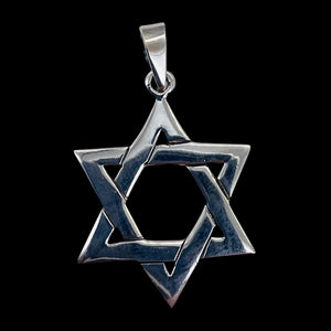 Star of David Sterling Silver Charm | 1 1/4" Long | Silver | 1 Pendant |