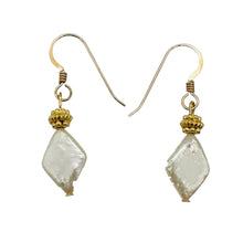 Load image into Gallery viewer, White Freshwater Pearl Dangle Earrings 14K Gold Filled 1.25 Inch
