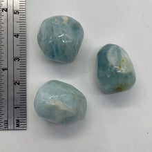 Load image into Gallery viewer, Aquamarine Smooth Nugget Bead Parcel | 19x16x16 - 18x19x17mm | Blue | 3 Beads |
