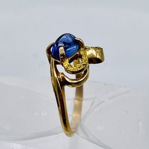 Tanzanite Oval Gemstone 14K Gold Ring | 1.25ct | Size 6 | Blue | 1 Ring |