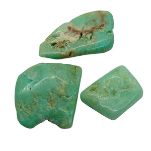 Chrysoprase Natural Nugget Beads 34g | 28x30x10mm, 35x31x19mm, 39x24x8mm| Green|