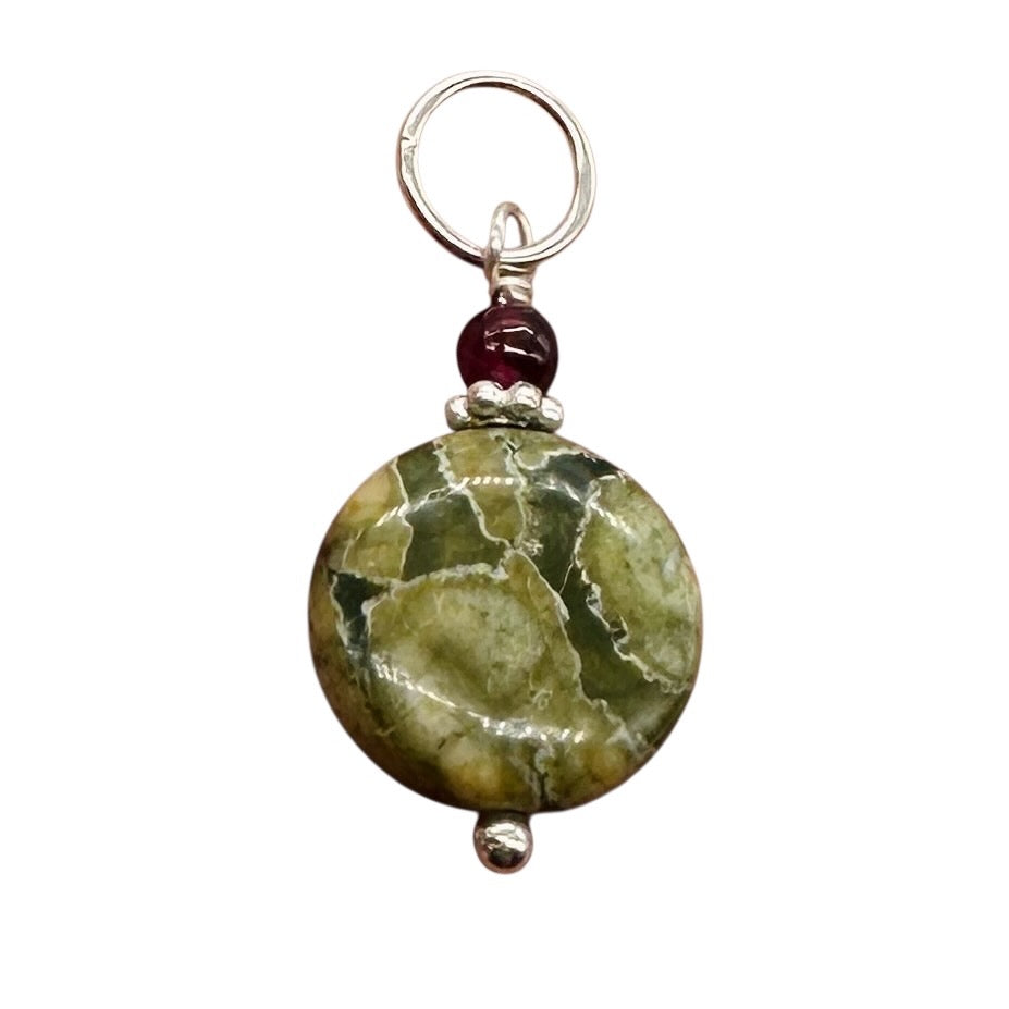 Raintree Rhyolite Jasper Sterling Silver Pendant | 1