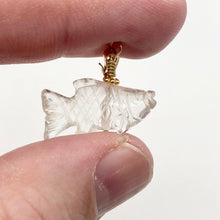 Load image into Gallery viewer, Quartz Koi Fish Pendant Necklace | Semi Precious Stone Jewelry | 14k Pendant
