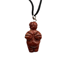 Load image into Gallery viewer, Brecciated Jasper Stone Goddess Pendant Necklace | 3/4&#39; Long | Red | 1 Pendant |
