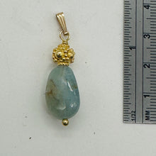 Load image into Gallery viewer, Aquamarine 14K Gold Filled Drop Pendant | 1 1/2&quot; Long | Aqua | 1 Pendant |
