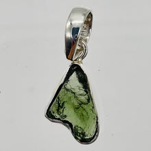 Load image into Gallery viewer, Moldavite 10.91ct Sterling Silver Free-form Pendant | 1&quot; Long | Green |

