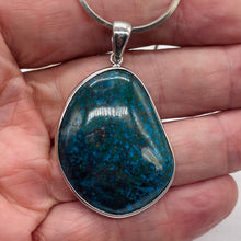 Load image into Gallery viewer, Chrysocolla Sterling Silver Oval Pendant | 2&quot; Long | Blue, Green | 1 Pendant |
