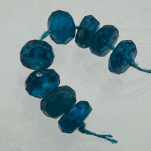 Load image into Gallery viewer, Stunning AAA Neon Blue Apatite Faceted Roundel Beads | 4x2mm | 8 Beads |
