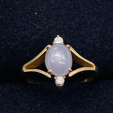 Load image into Gallery viewer, Star Sapphire Oval Cut and Diamonds 14K Gold Ring | Size 3.5 | Blue | 1 Ring |
