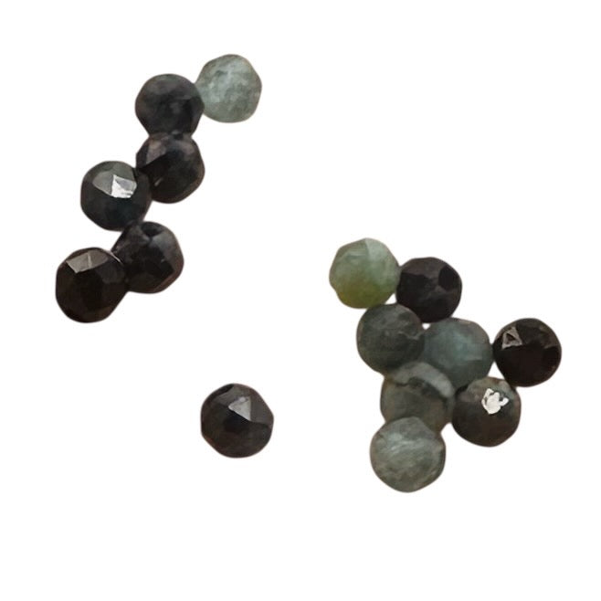 Sapphire AAA Faceted Parcel Round Beads | 2mm | Blue, Dark Blue | 15 Beads |