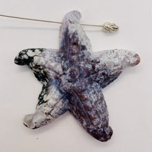 Load image into Gallery viewer, Tree Agate Carved Starfish Pendant Bead | 60x58x11mm | Gray White | 1 Bead |
