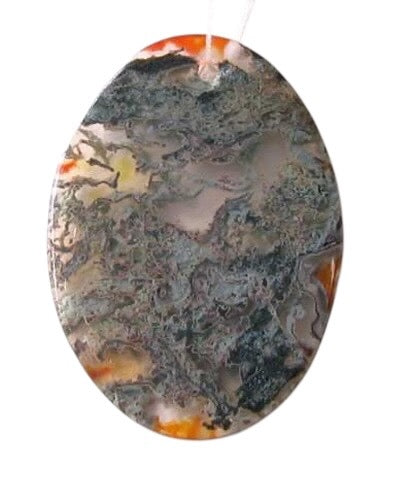 Mossy Clouds Natural Limbcast 34x24.5 Pendant Bead 7044BD