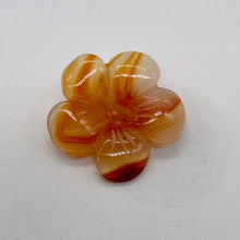 Load image into Gallery viewer, Plumeria! Carved Carnelian Hawaiian Flower Bead | Orange | 25x6mm | 1 Bead |
