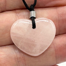 Load image into Gallery viewer, Rose Quartz Loving Heart Pendant | 1&#39; Long | Pink | 1 Pendant Necklace
