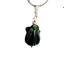 Load image into Gallery viewer, Lampwork Frog Sterling Silver Frog Pendant | 1&quot; Long | Green | 1 Pendant |

